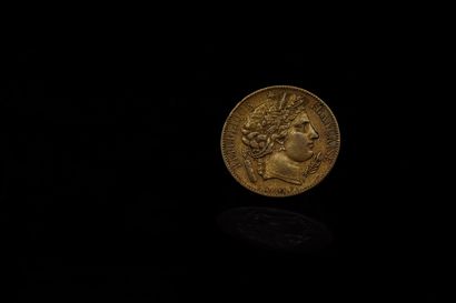 Gold coin of 20 francs Genie 1849.

1849...