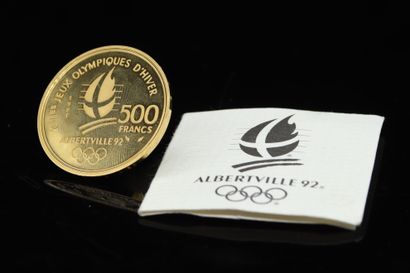 null Pièce en or (920) de 500 francs 1991 "Pierre de Coubertin et le renouveau de...