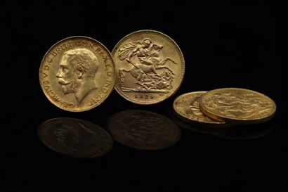 null AFRIQUE DU SUD

Quatre pièces en or de 1 souverain George V.

1927 (x 2) - 1928...