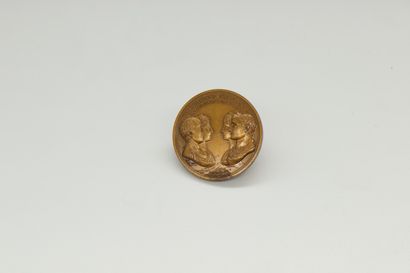Médaille en bronze (refrappe), mariage de...