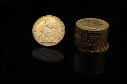 null Treize pièces en or de 20 francs Coq 1910.

1910 (x 13)



Poids : 83.85 g -...