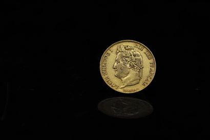 null Pièce en or de 20 francs Louis-Philippe I type Domard, tête laurée.

1835 B...