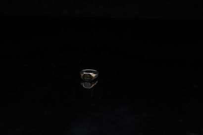 null Chevalière in 18K (750) yellow and white gold.

Finger size : 52 - Weight :...