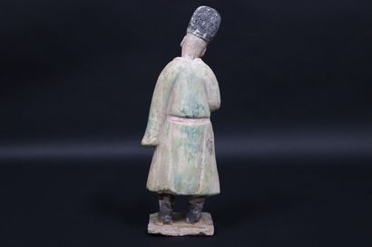 null Polychrome enamelled terracotta court figure

China,

H. 28 cm

Restoration...