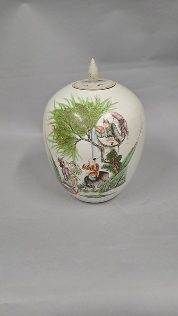 null CHINA

Covered pot with characters in a landscape

H. 33,5 cm