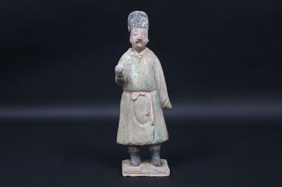 null Polychrome enamelled terracotta court figure

China,

H. 28 cm

Restoration...