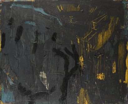 null LE FLOCH Jean-Luc, born in 1945,

Untitled black and yellow, 1985,

mixed technique...