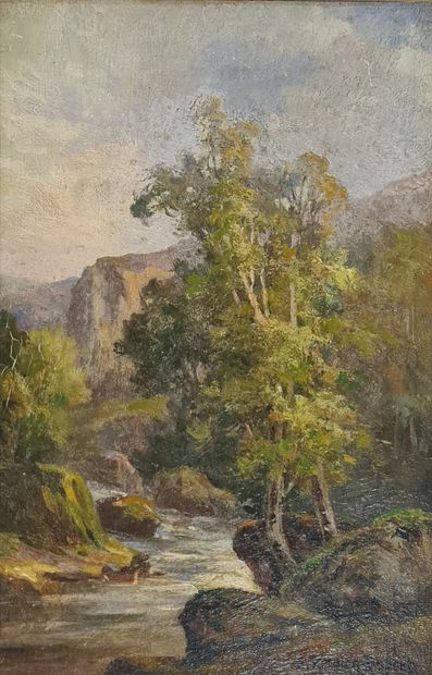 null RECULON-DUPONT Ernest (1861-?) - SCHOOL OF CROZANT

The Creuse,

oil on panel,...