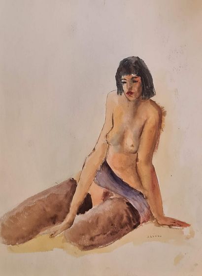 null LANIAU Jean (born 1931)

Nude with a lilac scarf

Watercolor on paper, signed...