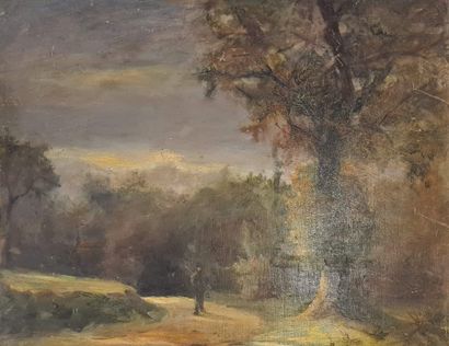 null FRENCH SCHOOL XIXth century

Landscape 

Oil on panel not signed

24.5 x 32...