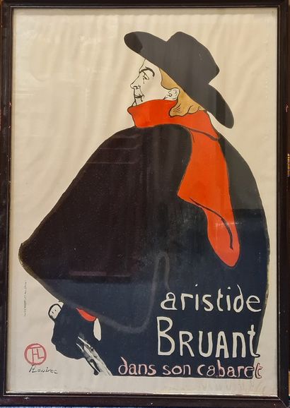 null TOULOUSE LAUTREC Henri De, after 

Aristide Bruant in his cabaret

poster, Imp....