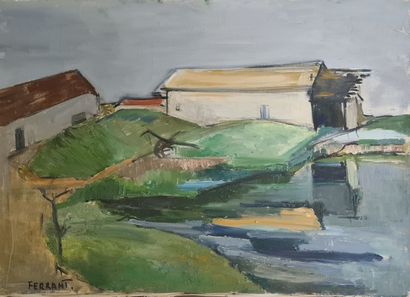 null FERRANT BOURGEOIS Jeannine (XX-XXI)

House by the river 

Oil on canvas signed...
