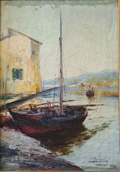 null GIORDANI Italo (1882-1956)

Barque amarée, meditérannée

Huile sur toile, signée...