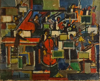 null BONEL Germain (1913-2002)

The orchestra, 58

Oil on canvas, signed and dated...