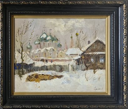 null SOROKIN Guennadi, born in 1935,

Landscape with St. Nicholas Cathedral,

oil...