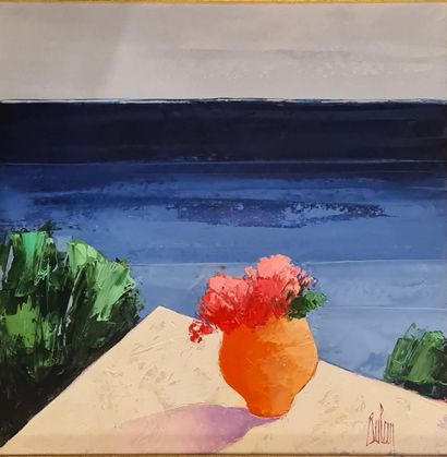 null BULAN Stéphane (né en 1954)

Bouquet devant la mer

Acrylique sur toile signée...