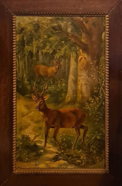 null MODERN SCHOOL [NETHE]

Deer and Hinds, August 1907

Pair of oil on canvas forming...