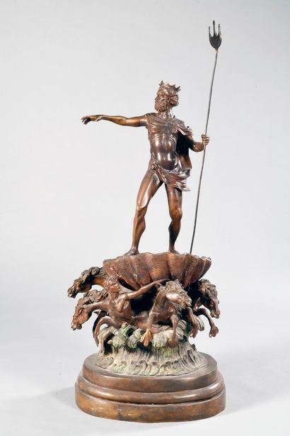 null ANONYMOUS 

Poseidon riding the waves armed with his trident

Important decorative...