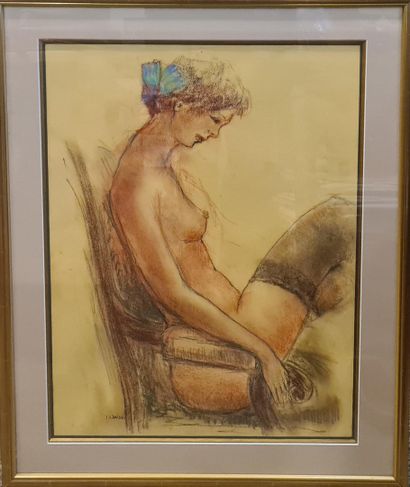 null LANIAU Jean (born 1931)

Seated Nude

pastel on paper, signed lower left 

insolation...
