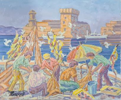 null PASSARELLI Mario (born in 1930)

Return from fishing 

Oil on canvas, signed...