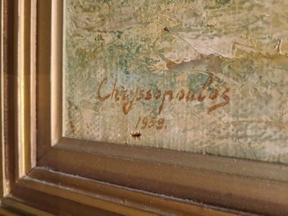 null CHRYSSOPOULOS

Bord de mer au phare, 1959,

Huile sur toile, signé et daté en...