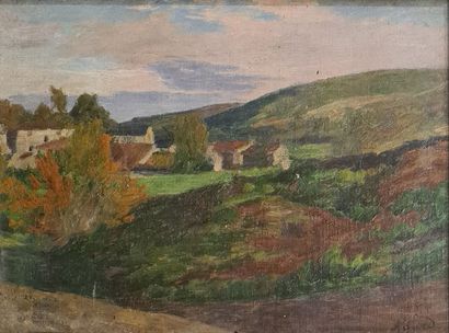 null AGARD Charles Jean (1866-1950) 

Village en automne, Creuse 

Huile sur toile...