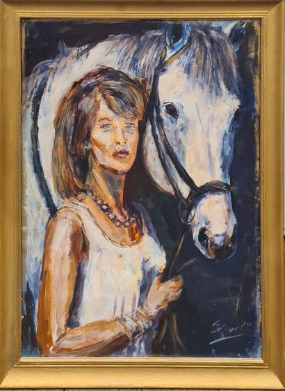 null SAMMOS (?)

Woman with horse, 88,

Oil on isorel, signed and dated lower right

70,5...