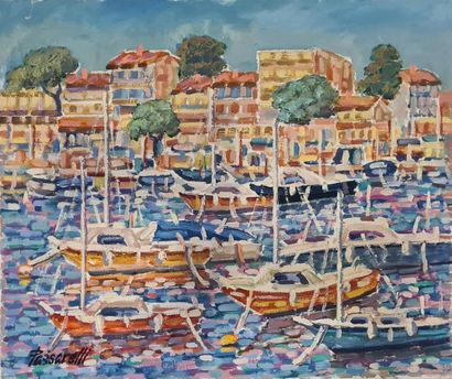 null PASSARELLI Mario (born in 1930)

Port des Mouillons, Toulon 

Oil on canvas,...