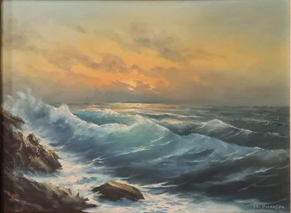 null GROSSGLAUSER Ernst (XX)

Seaside with waves

Oil on canvas, signed lower right...