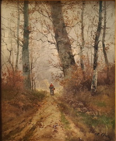 null CLAIR Charles (1860-1930)

Paysanne dans un sous bois 

Huile sur toile, signée...