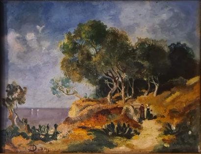 null MODERN SCHOOL [M. DODN] 

Landscape in Provence 

Oil on panel, signature faintly...