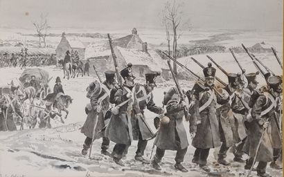 null LE BLANT Julien (1851-1936)

Soldats napoléoniens pendant la campagne de Russie,...