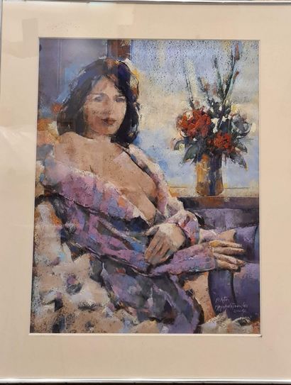 null PAPADOPOULOS Platon (1930-2017)

Femme aux fleurs, 2004

Pastel sur papier,...