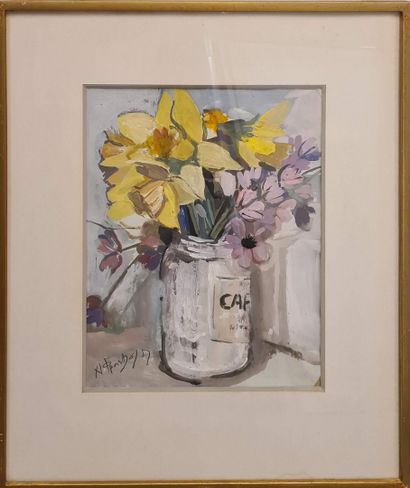 null FRANTZOLAS Nikos (born in 1962)

Bouquet with coffee pot

Gouache on paper signed...