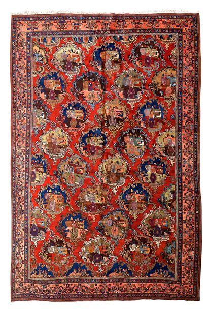 null Important and original carpet BIDJAR (Persia), end of the 19th century
Dimensions...
