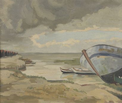 null HAMBOURG André, attributed to

Seaside

oil on canvas (soiled pictorial layer)

unsigned

46...