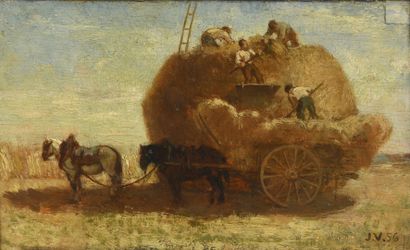 null VEYRASSAT Jules Jacques, 1828-1893

Haymaking, 1856

oil on panel (fine cracks)

monogrammed...