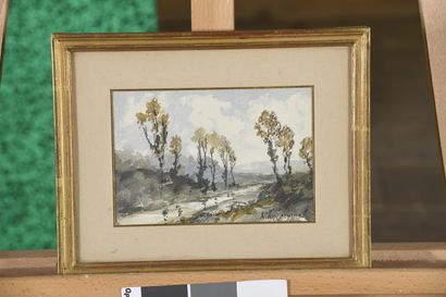 null HARPIGNIES Henri, 1819-1916

River with trees

watercolor

signed lower right

11.5...