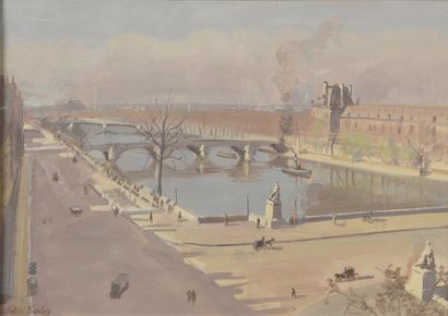 null VALDO-BARBEY Louis, 1883-1965

La Seine devant le quai du Louvre, les Tuileries...