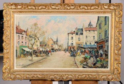null LECOMTE Paul Émile, 1877-1950

Busy street on a market day

oil on canvas (traces...