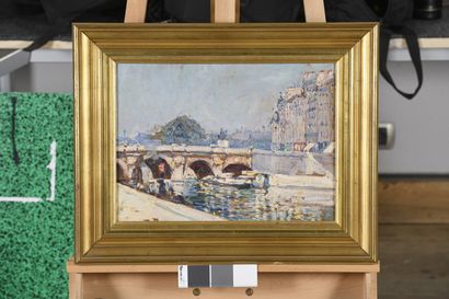 null ROCHE Camille, 1894-1948

La Seine au Pont-Neuf, 1909

huile sur carton fort

monogramme...