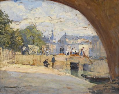 null ROCHE Camille, 1894-1948

Sous le Pont-Neuf, 1910

huile sur carton fort

trace...