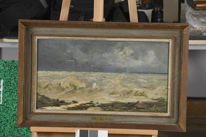 null DELPY Hippolyte Camille, 1842-1910

Waves by the Sea, Dieppe, August 27, 1882

oil...