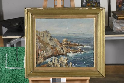 null CARIFFA Francis, 1890-1975

Rocks by the sea

oil on canvas board (accidents...
