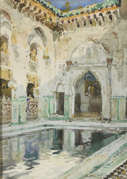 null VILLON Eugène, 1879-1951

Médersa Al-Sahrij à Fes, Maroc

aquarelle et gouache...