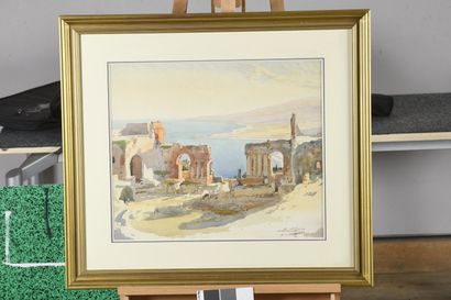null VILLON Eugene, 1879-1951

Ruins of Taormina, Sicily, 1926

watercolor and gouache

signed...