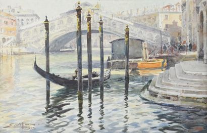 null VILLON Eugène, 1879-1951

Le pont du Rialto, Venise, 1925

aquarelle et gouache

signée...