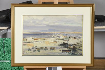 null VILLON Eugène, 1879-1951

Le port d’Alger

aquarelle et gouache (petites taches)

signée...