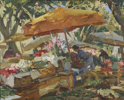 null WESCHTSCHILOFF Konstantin, 1877-1945

Flower Market in Nice

oil on cardboard...