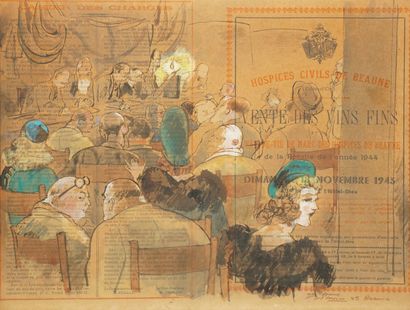null 
PAVIL Julien, 1897-1952





Auction scene, 1945





pen, black ink and gouache...